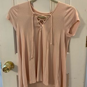 Pink short sleeve Hollister top